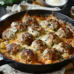 Meatballs with Potatoes and Cheese