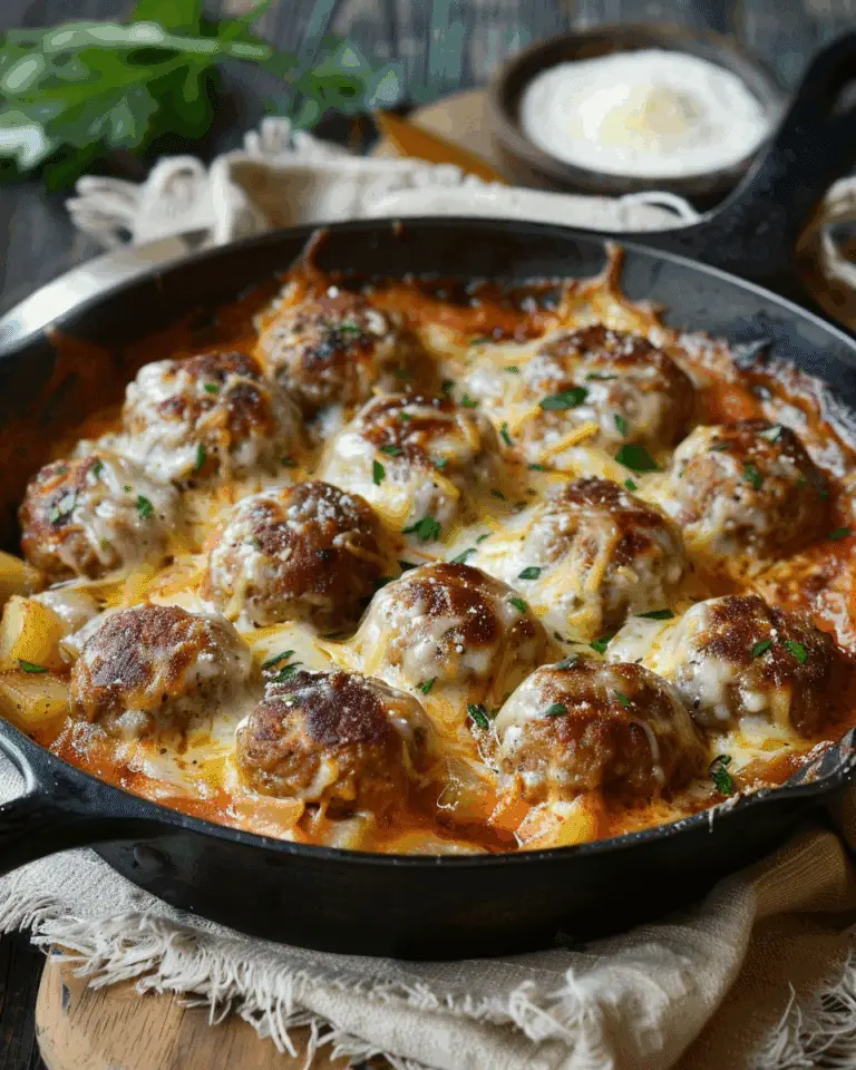 Meatballs with Potatoes and Cheese