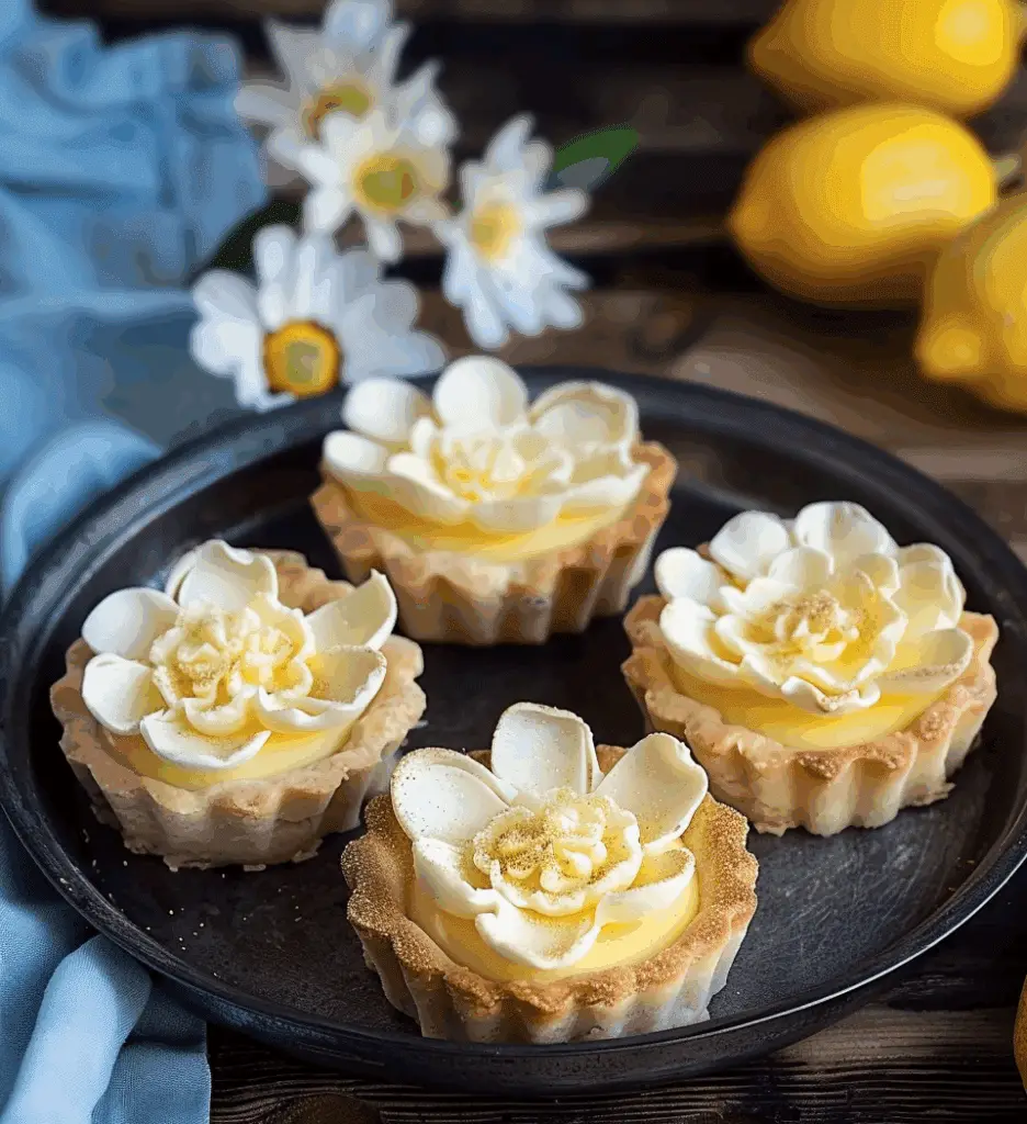 Flower Tarts with White Chocolate Lemon Filling