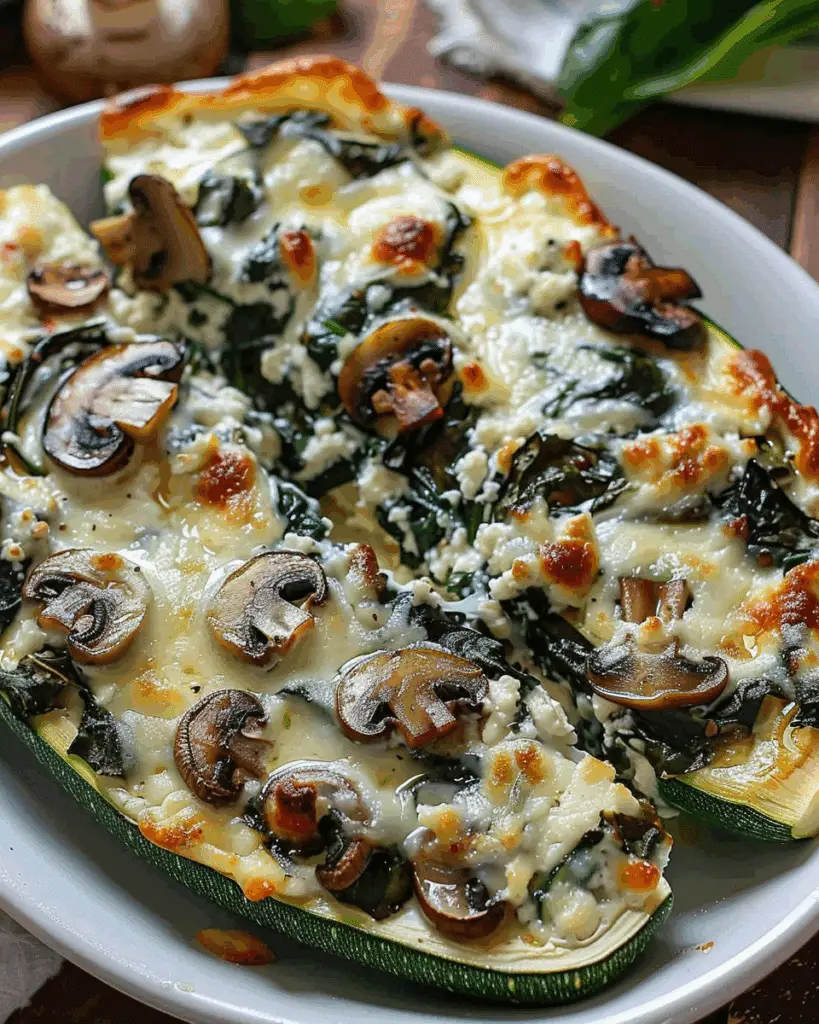 Spinach Mushroom Ricotta Zucchini