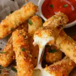 Crispy Cheddar Mozzarella Sticks