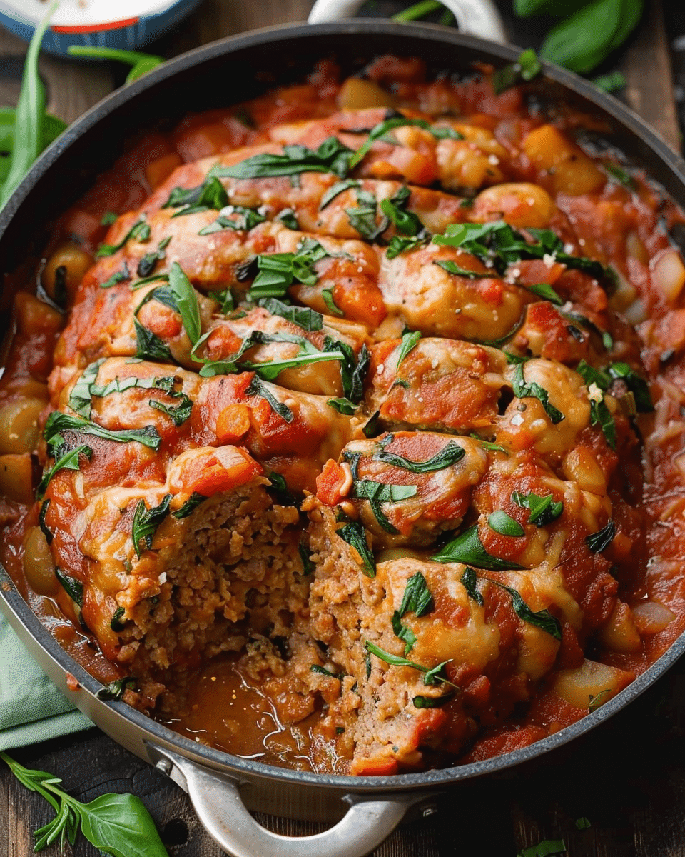 Stuffed Italian Meatloaf