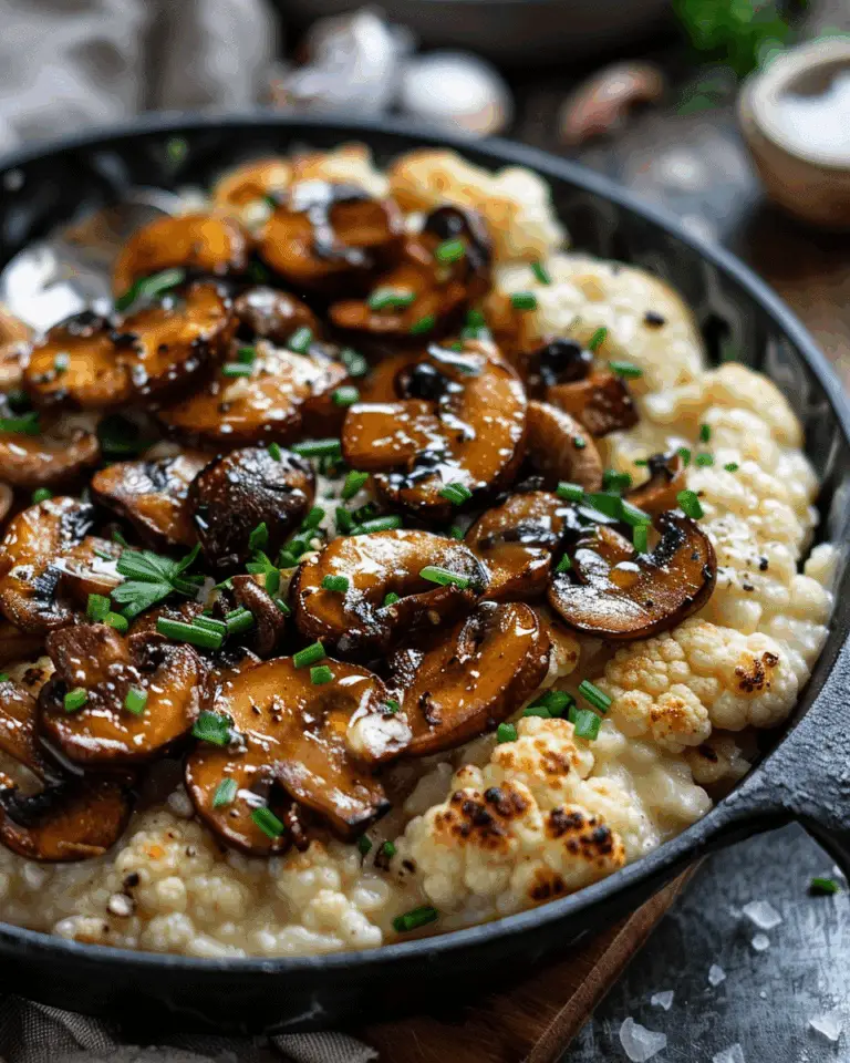 Garlic Cauliflower Mushroom Skillet