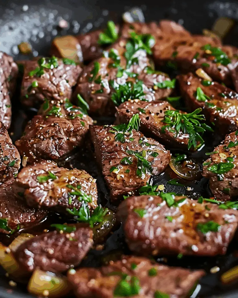 Skillet Halal Beef with Garlic Butter