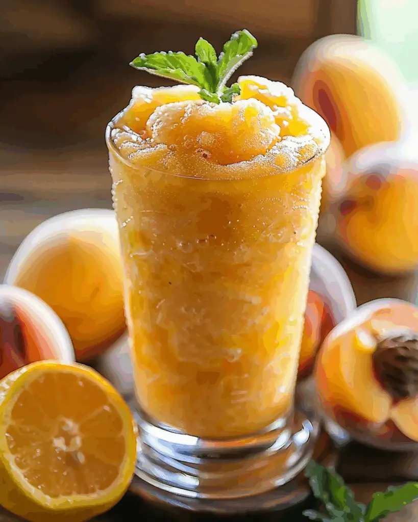 Frozen Peach Lemonade – The Ultimate Summer Slushie