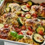 Best Mediterranean Chicken Zucchini Bake