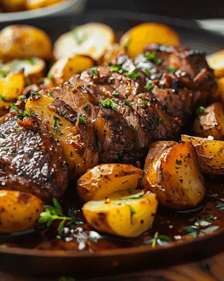 Sweet & Savory Honey Beef with Roasted Potatoes