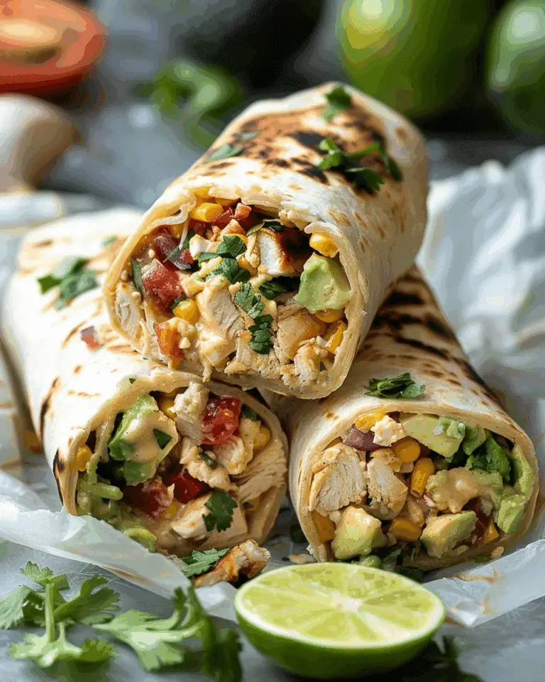 Chicken Avocado Ranch Burritos
