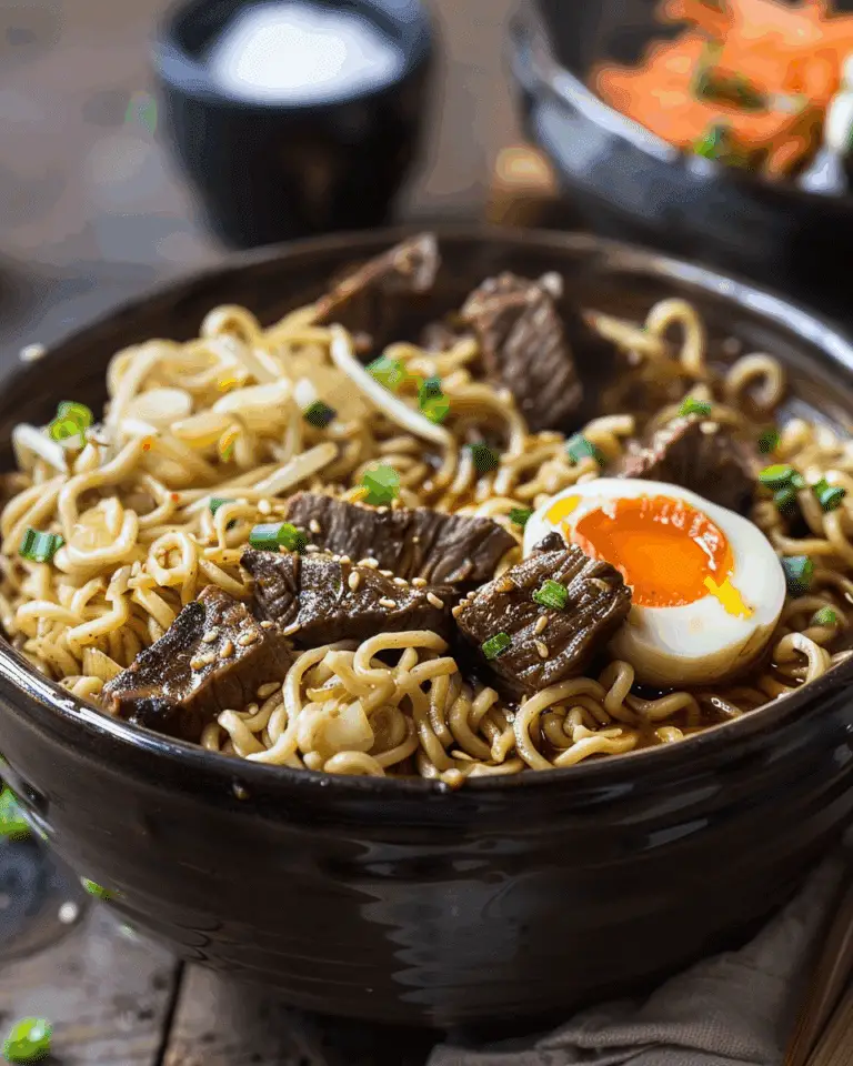 Slow Cooker Beef Ramen Noodles