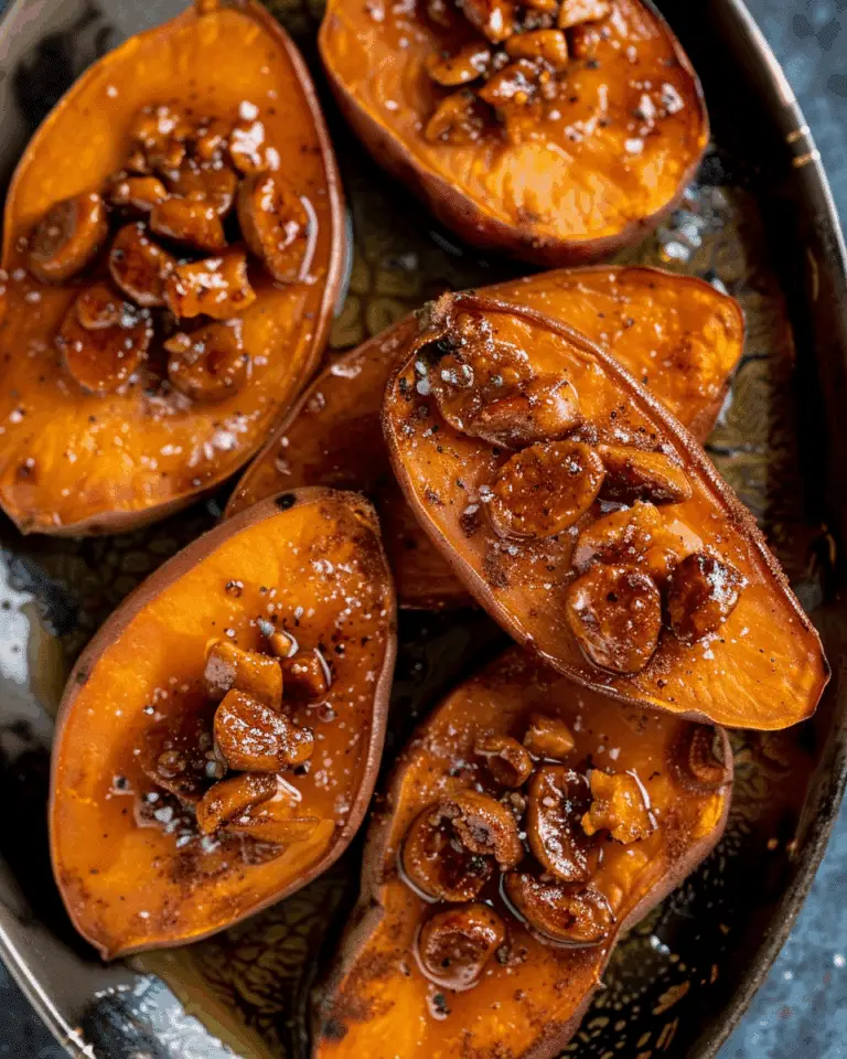 Maple Roasted Sweet Potatoes with Walnuts