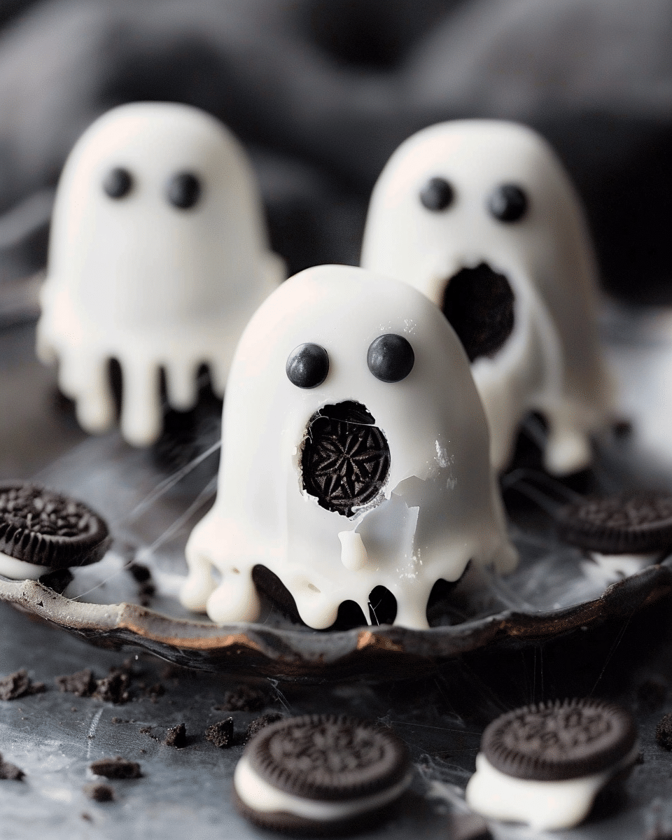 Oreo Truffles Ghosts