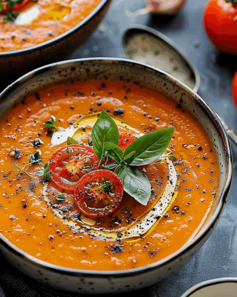 Creamy Roasted Garlic Tomato Soup