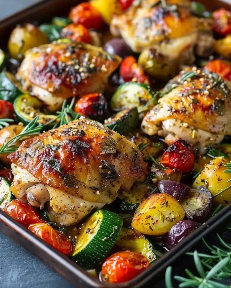 Sheet Pan Mediterranean Chicken and Zucchini