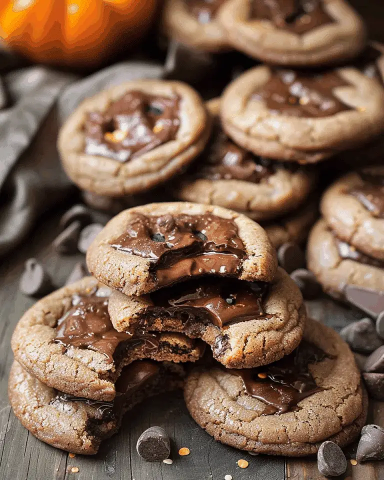 Pumpkin Sandwich Cookies with Cinnamon Sugar and Chocolate Filling