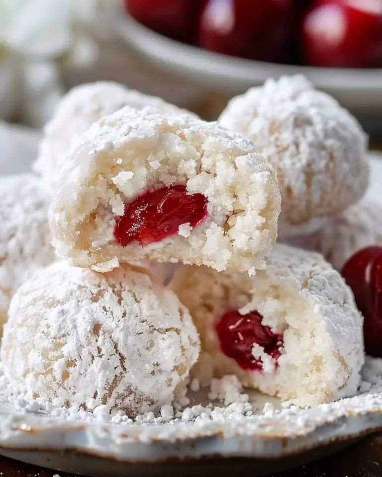 Cherry Snowball Cookies