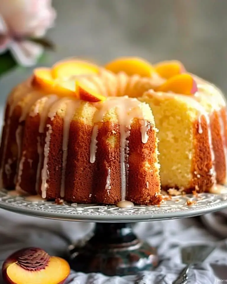 Peach Buttermilk Pound Cake