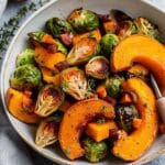 Roasted Butternut Squash and Brussels Sprouts