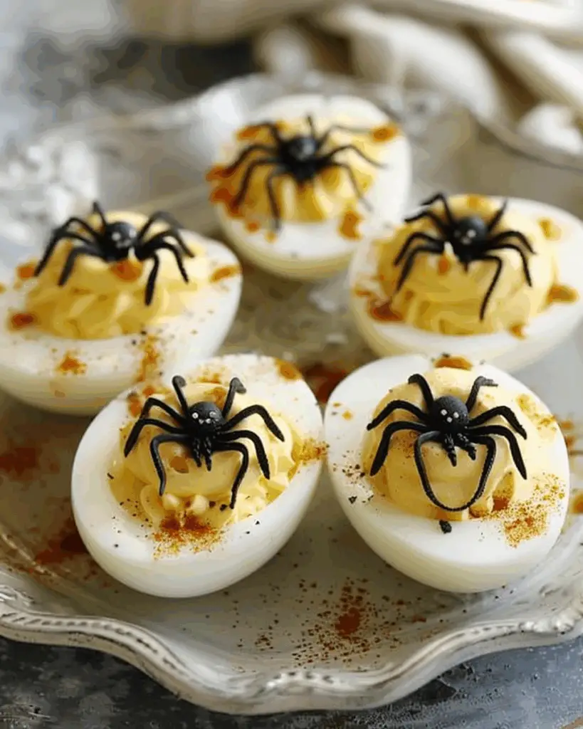 Spider Deviled Eggs