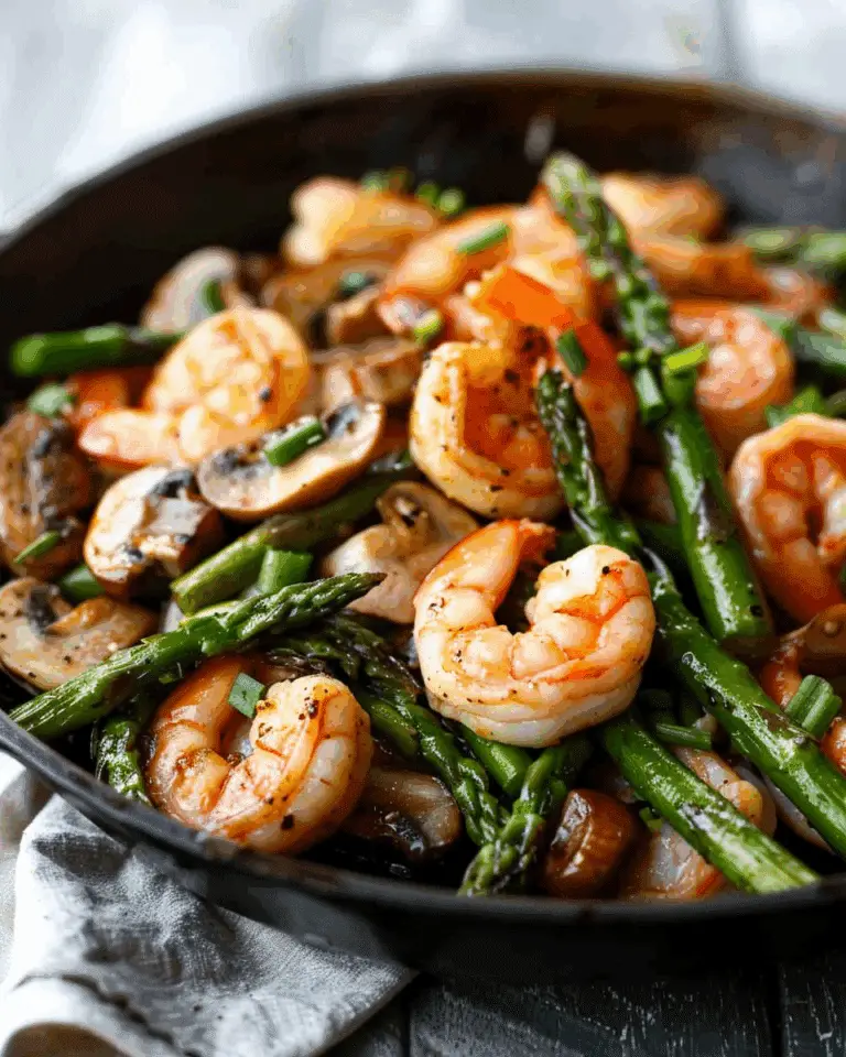Stir-Fried Shrimp, Asparagus, and Mushrooms