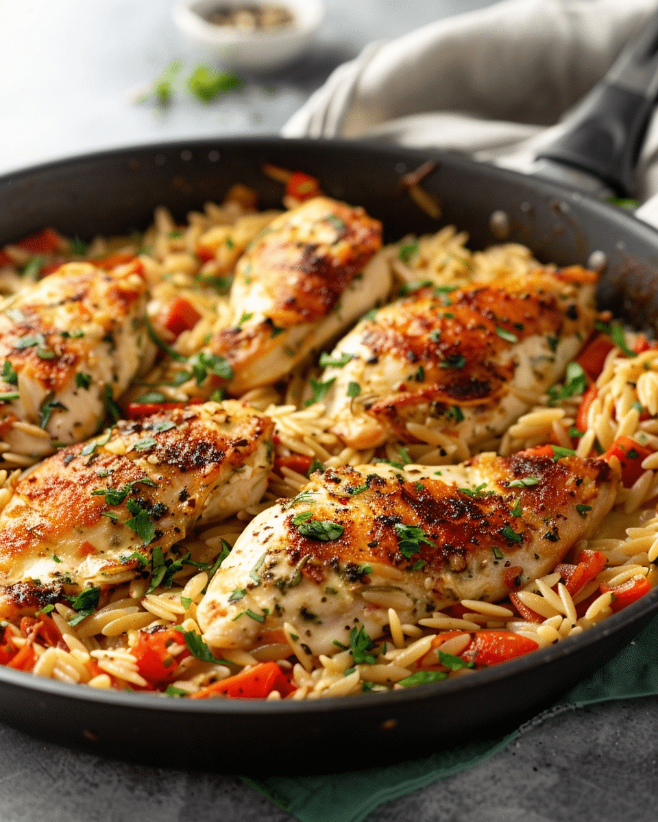 Creamy Parmesan Chicken and Orzo