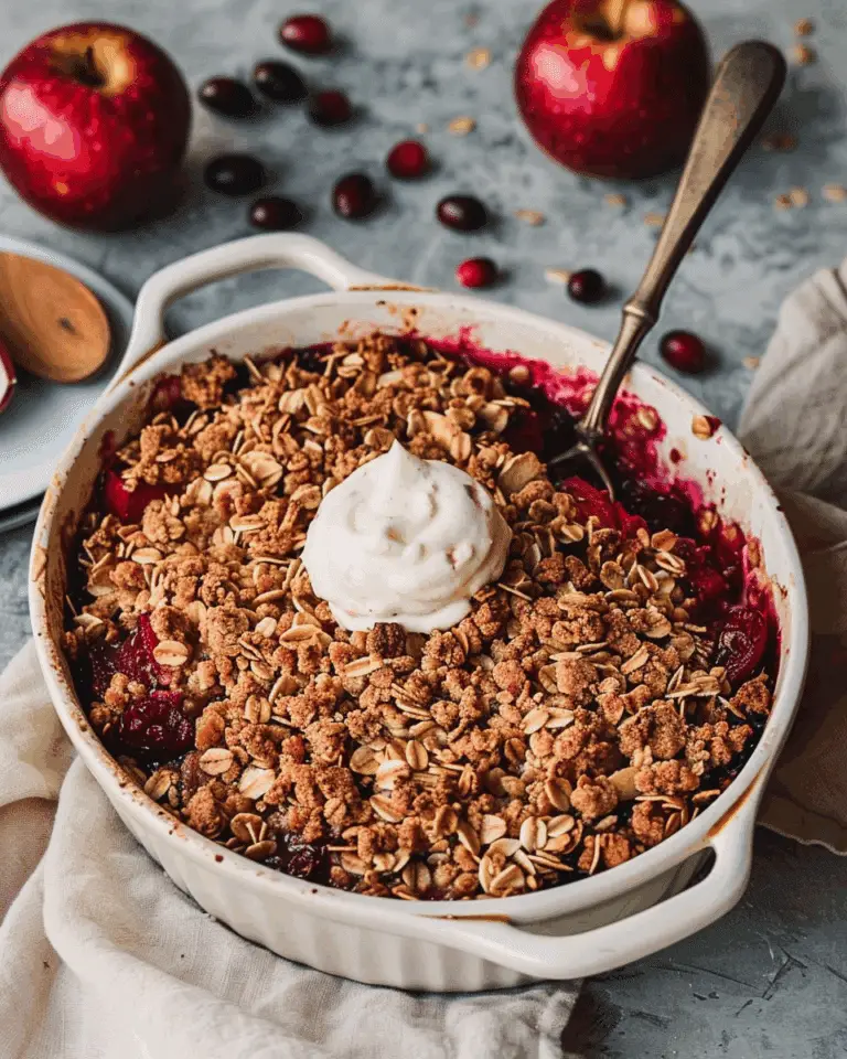 Vegan & Paleo Apple Cranberry Crisp