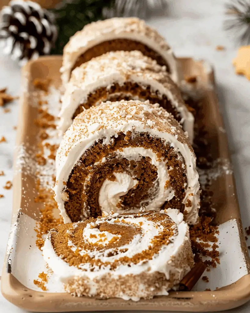 Spiced Cake Roll with Cream Cheese Filling