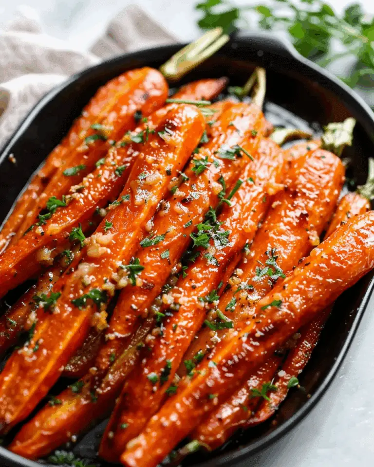 Honey Garlic Butter Roasted Carrots