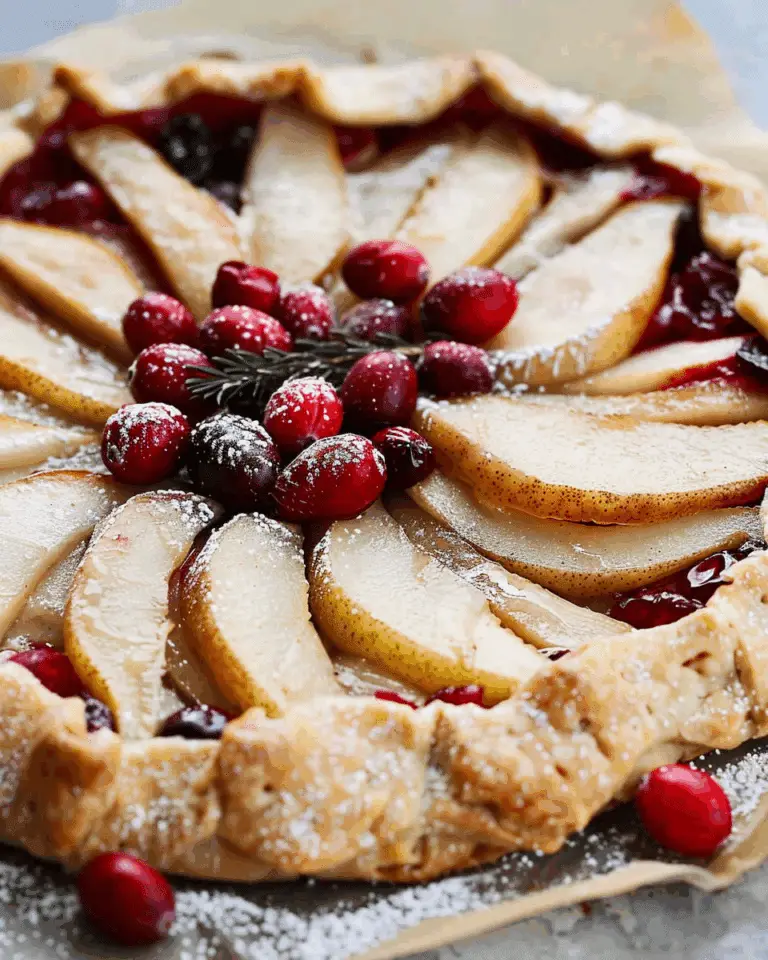 Pear and Cranberry Crostata