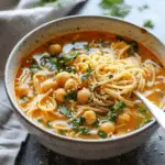 Vegan Chickpea Noodle Soup