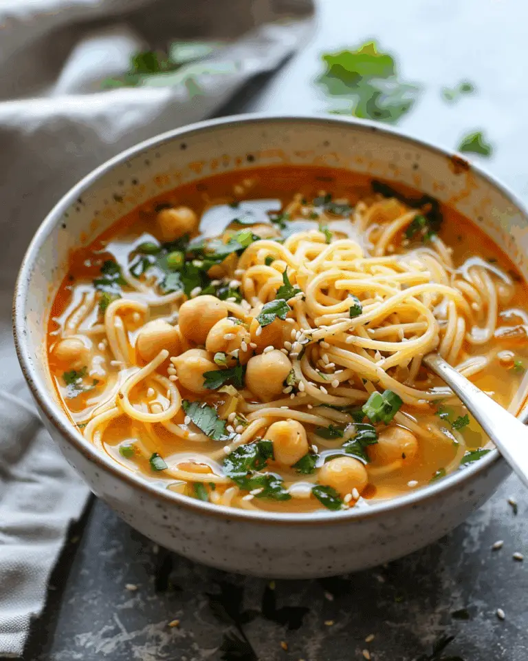 Vegan Chickpea Noodle Soup
