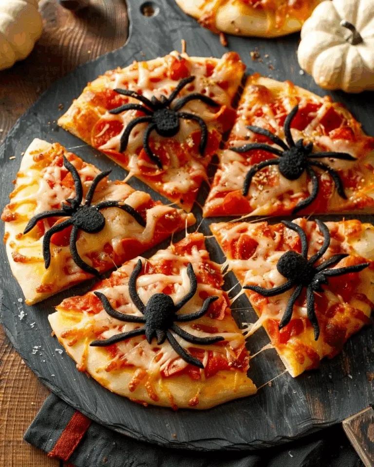 Spooky Spider Pizzas