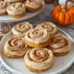 Soft Pumpkin Cookies with Cinnamon Frosting