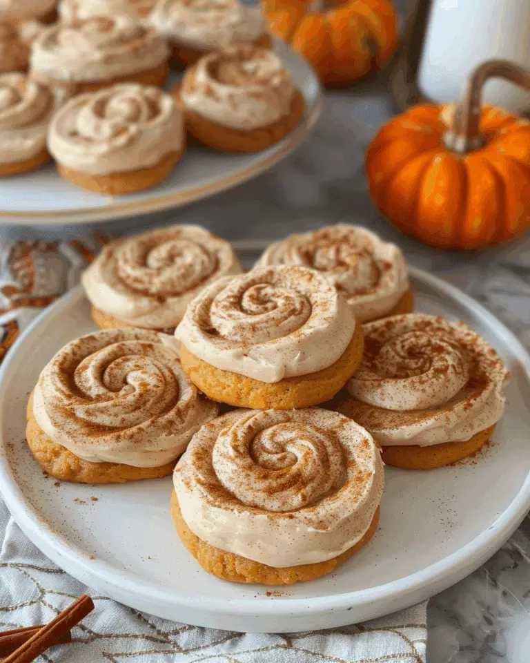 Soft Pumpkin Cookies with Cinnamon Frosting