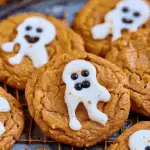 Spooky Ghost Brown Butter Pumpkin Cookies