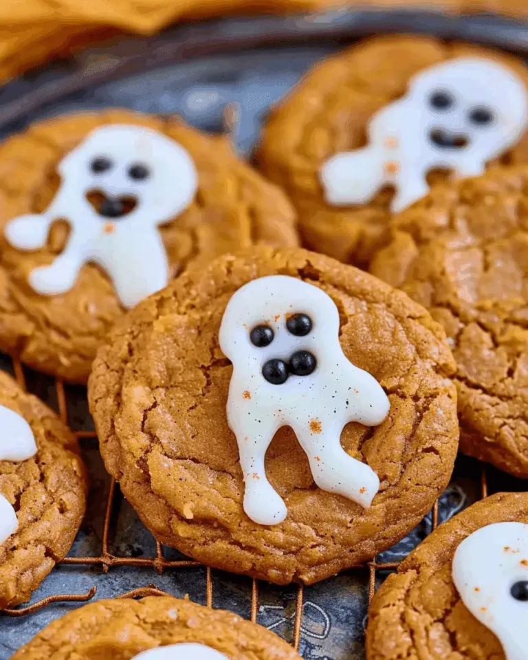 Spooky Ghost Brown Butter Pumpkin Cookies
