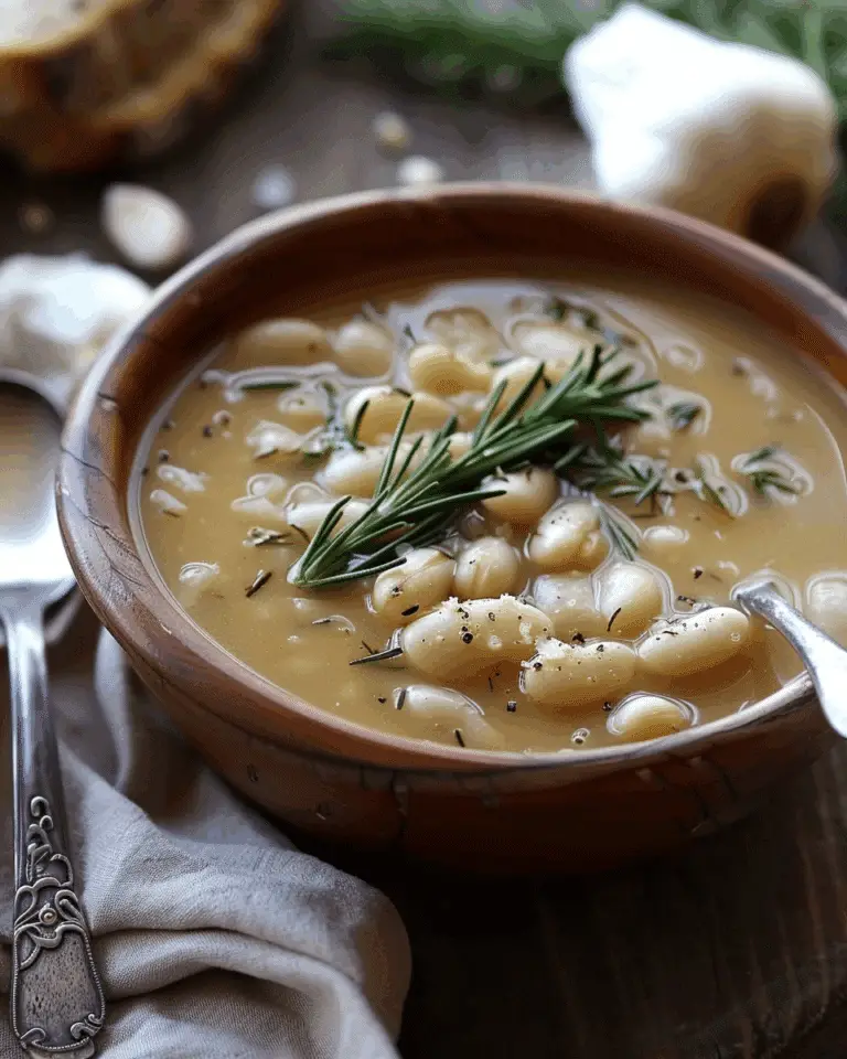 Roasted Garlic and Rosemary White Bean Soup