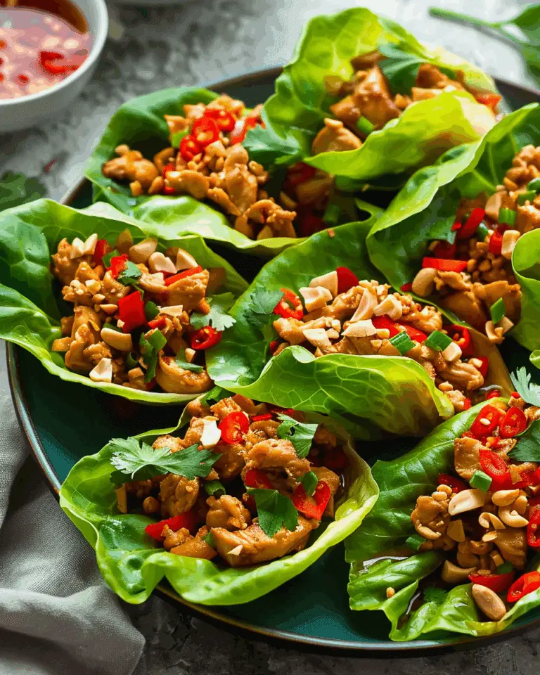 Thai Chicken Lettuce Wraps