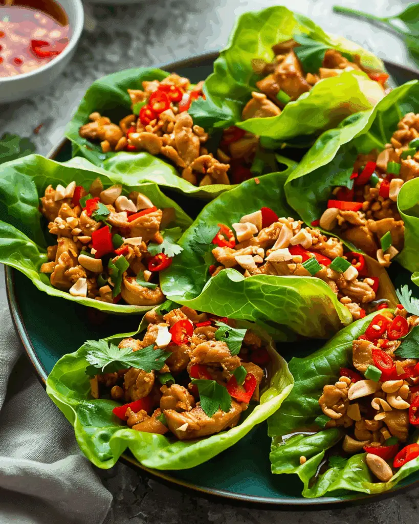 Thai Chicken Lettuce Wraps