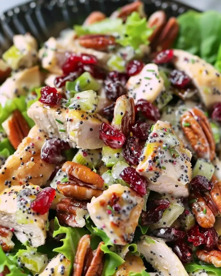 Cranberry Pecan Chicken Salad with Poppy Seed Dressing