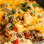 Crock Pot Cheesesteak Potato Casserole