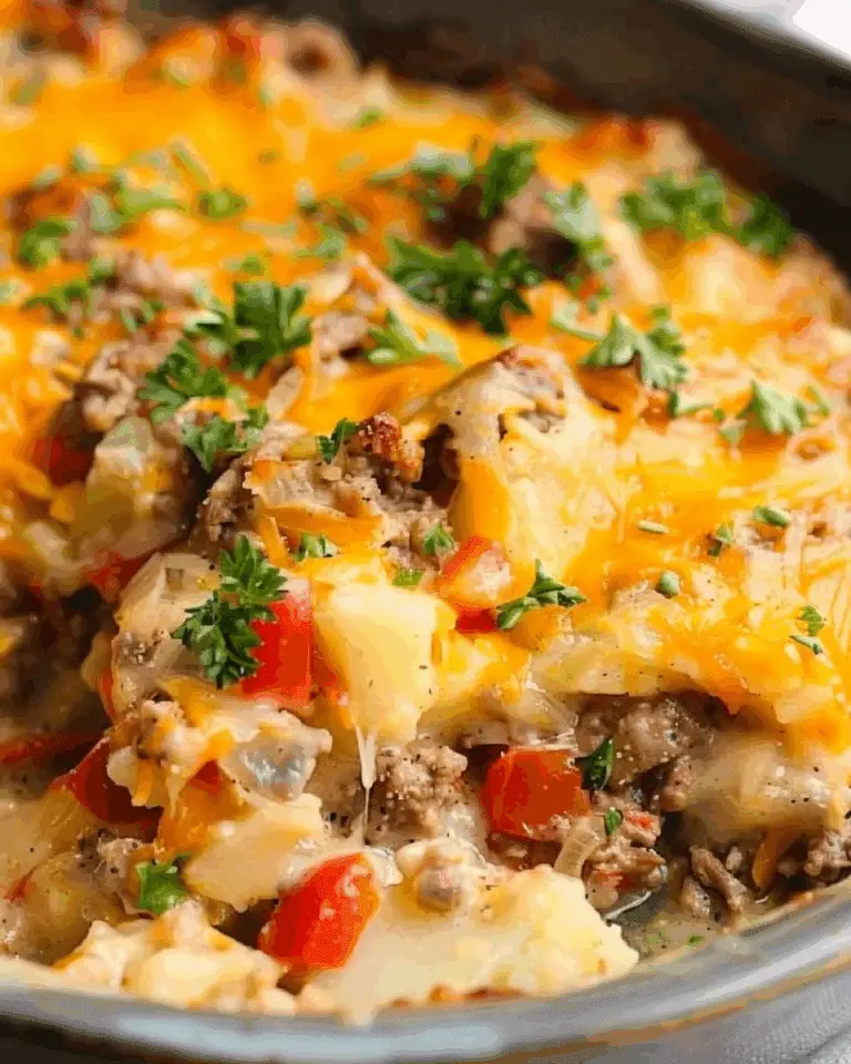 Crock Pot Cheesesteak Potato Casserole
