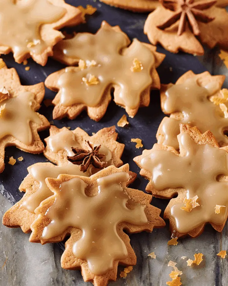 Glazed Maple Leaf Cookies