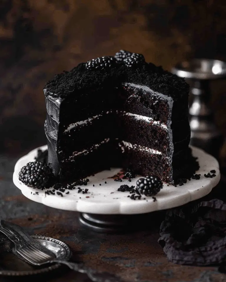 Spooky Black Velvet Halloween Cake