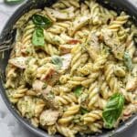 One Pot Creamy Pesto Chicken Pasta