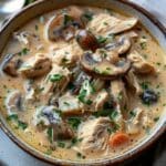 Hearty Rotisserie Chicken Mushroom Soup