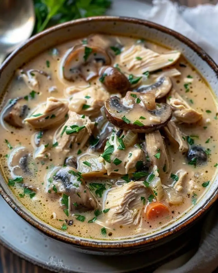 Hearty Rotisserie Chicken Mushroom Soup