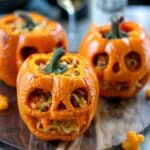 Stuffed Bell Pepper Jack-o’-Lanterns