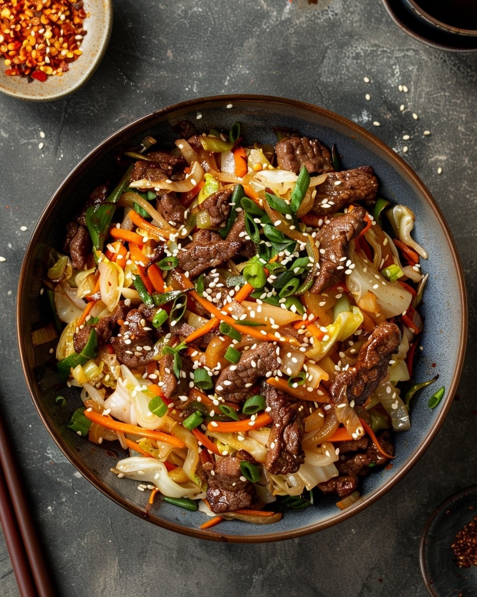Cabbage and Beef Stir-Fry