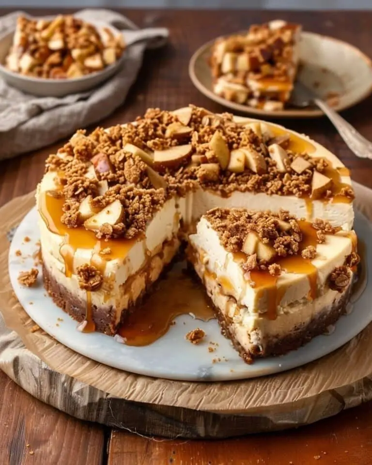 Apple Crisp Cheesecake