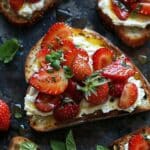 Honey-Roasted Strawberry and Ricotta Toast